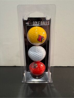 Team Golf University of Louisville Cardinals Golf Ball Set of 3 NWT